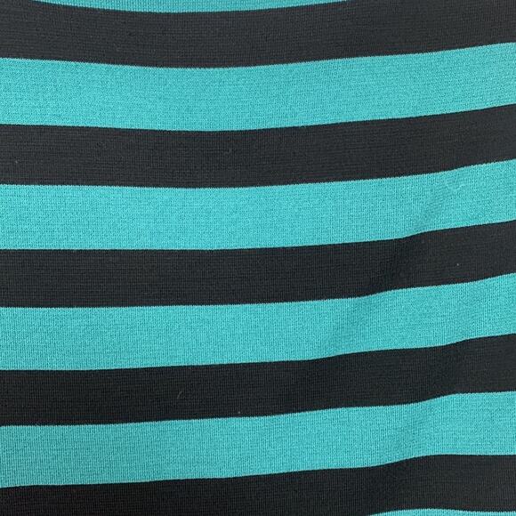 st John womens small p knit wool tank top sleeveless black blue stripe casual - Picture 7 of 8